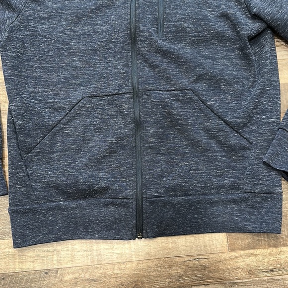 Gerry • heathered navy blue full zip sweatshirt - Picture 6 of 6